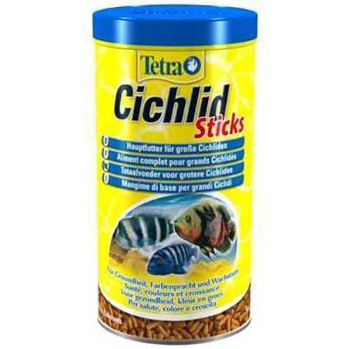 TetraCichlid Sticks основной корм для цихлид и других крупных рыб, палочки, 1 л
