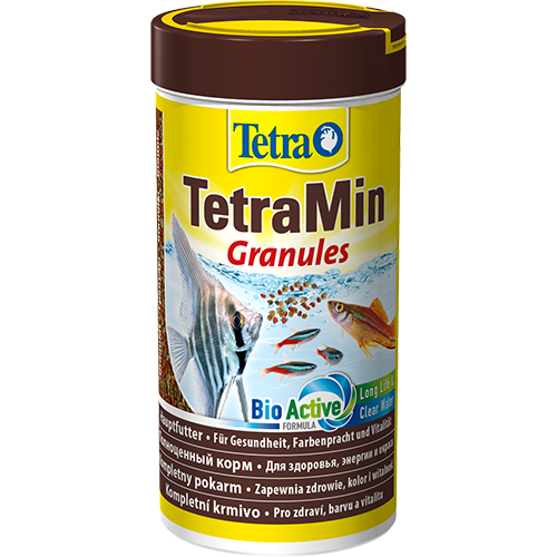 TetraMin основной корм для всех видов аквариумных рыб, гранулы, 250 мл.