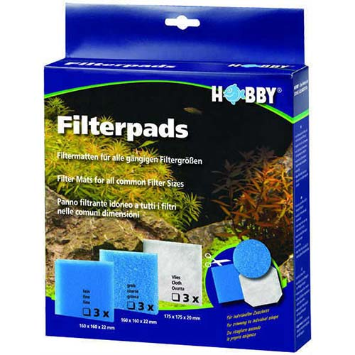 Наполнитель для фильтра "HOBBY" Filterpads (синтепон) 3шт. 175х175х25мм
