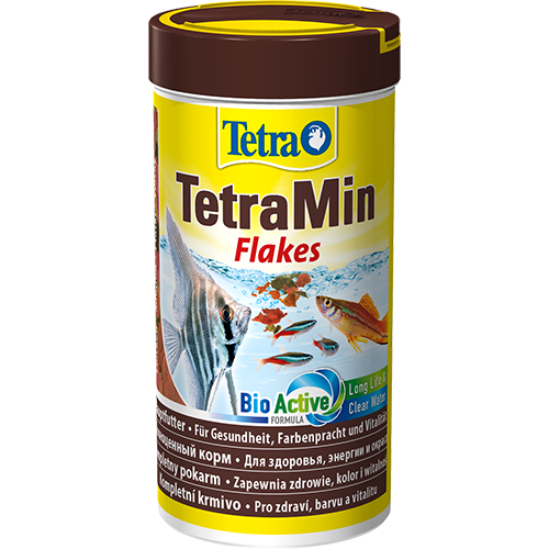 TetraMin основной корм для всех видов аквариумных рыб, хлопья, 250 мл