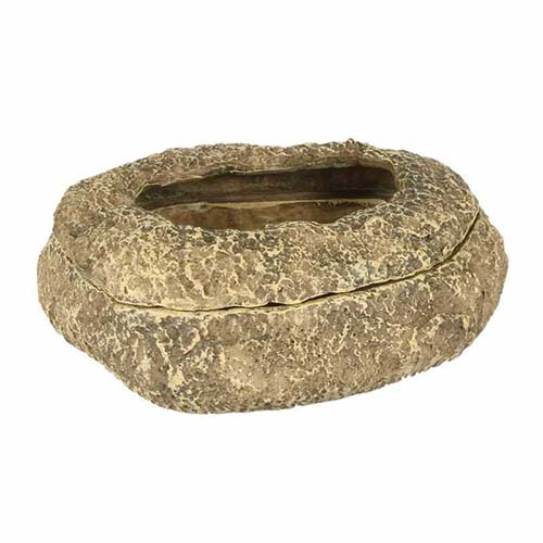 AQUA DELLA Кормушка для рептилий в террариум "Stone Pool 1", 12х10х4.5см