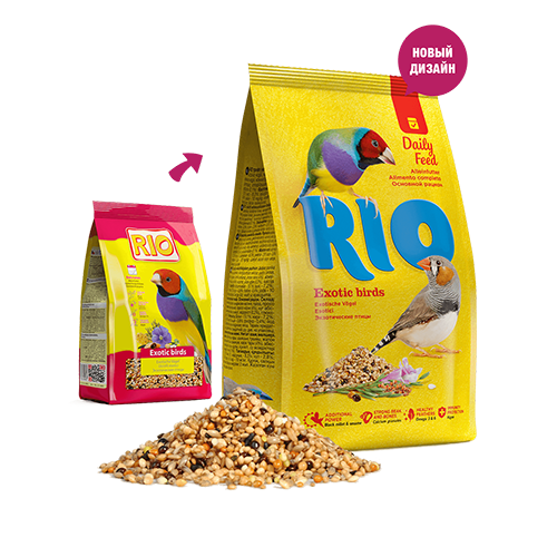 RIO Корм для экзотических птиц. Основной рацион. 1 кг.