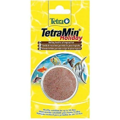 TetraMin Holiday корм продленного действия для всех видов аквариумных рыб, брикет желе, ЗО г