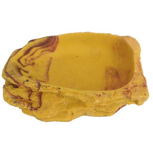 LUCKY REPTILE Кормушка-поилка для рептилий "Sandstone-small" 11*8*2.5 см