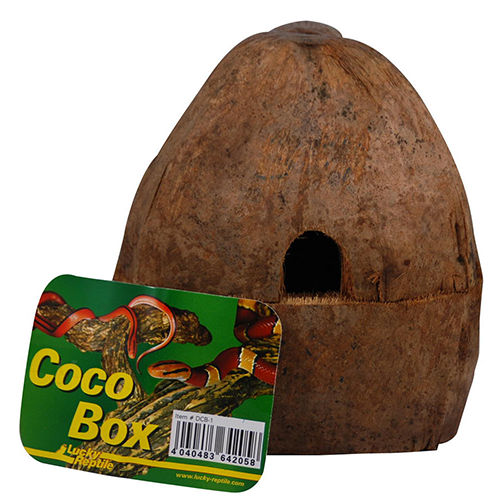 LUCKY REPTILE Укрытие для рептилий, целый кокос "Coco Box", 15х14х16см