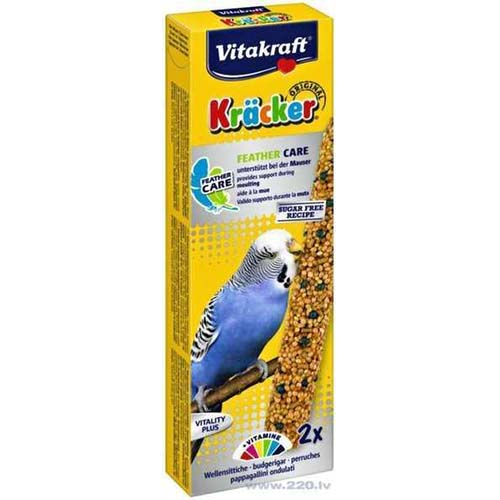 Лакомство для волнистых попугаев Vitakraft крекеры уход за перьями 2 шт
