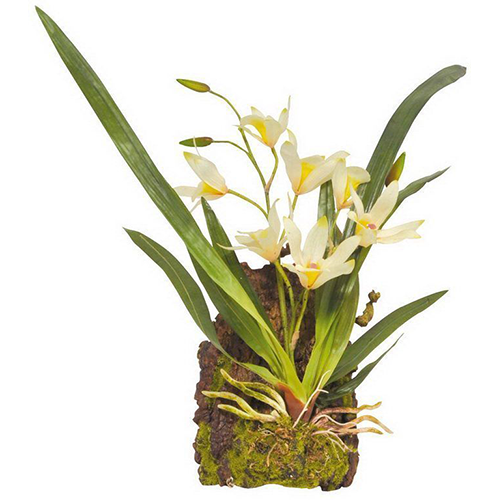 LUCKY REPTILE Декоративное растение "Hanging Orchid", белое, 20х30см