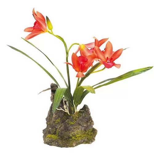 LUCKY REPTILE Декоративное растение "Orchid Red", красное, 40см