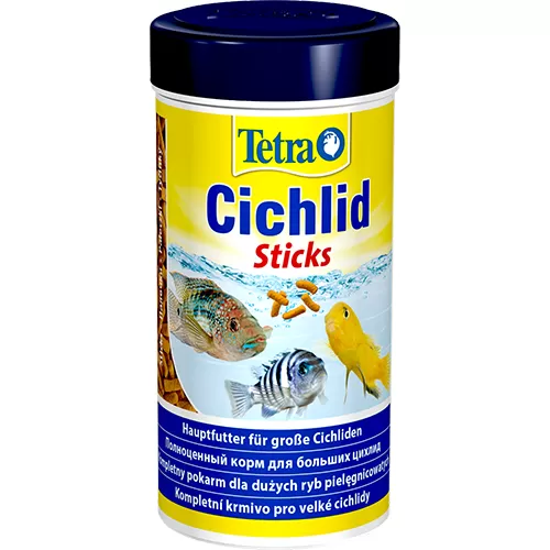 TetraCichlid Sticks основной корм для цихлид и других крупных рыб, палочки, 250 мл