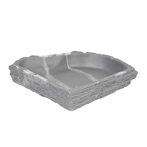 LUCKY REPTILE Кормушка-поилка угловая для рептилий "Dish Granite", 11,5х10х3см