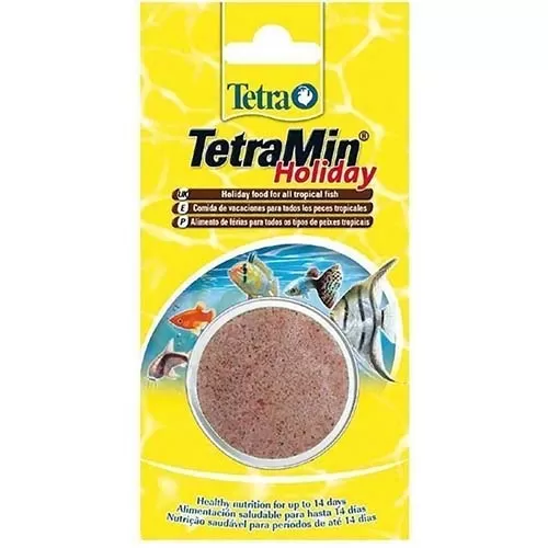 TetraMin Holiday корм продленного действия для всех видов аквариумных рыб, брикет желе, ЗО г