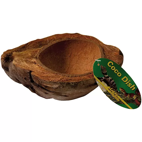 LUCKY REPTILE Кормушка-поилка кокосовая для рептилий "Coco Dish", 22,5x15x6см